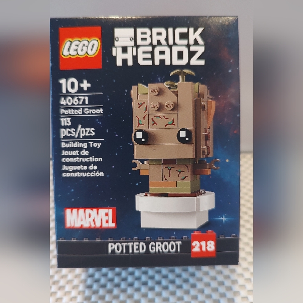 Lego Brick Headz 40671 Potted Groot Marvel #218 NWT Building Toy Set